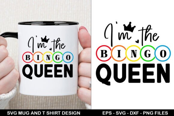 Bingo SVG Tote Bag T-Shirt Design: Graphics for Crafts Brands