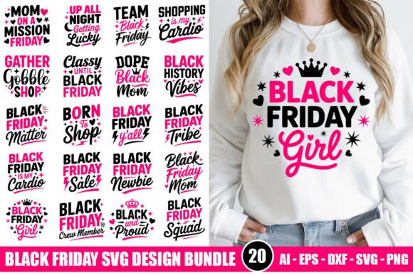 Black Friday SVG Design Bundle: Graphics & T-Shirt Designs