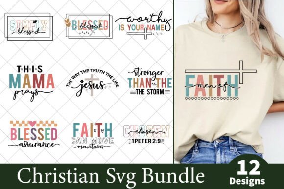 Christian SVG Bundle T-shirt Designs