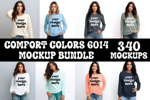 Comfort Colors 6014 Mockup Bundle: Graphics for Hoodies & Sweatshirts
