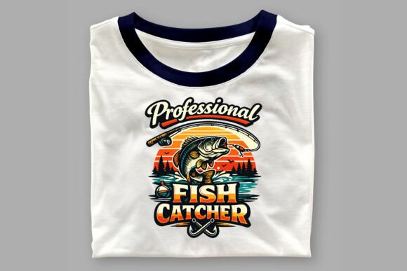 Fishing T-Shirt Designs SVG Bundle.Vo-28: Graphics for Crafts & Local Branding
