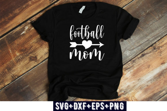 Football Mom Template with a Cupid Arrow: Graphics for T-Shirt Designs