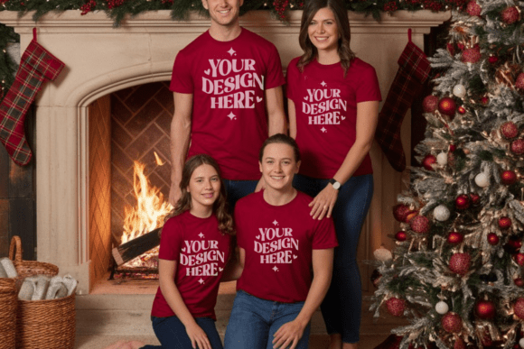 Gildan 5000 Family Tshirt Mockup: Graphics & Product Mockups