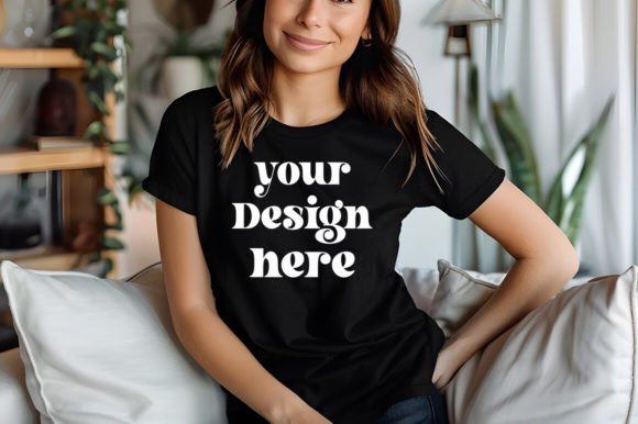 Gildan 64000 T-Shirts Mockups Black: Graphics & T-Shirts