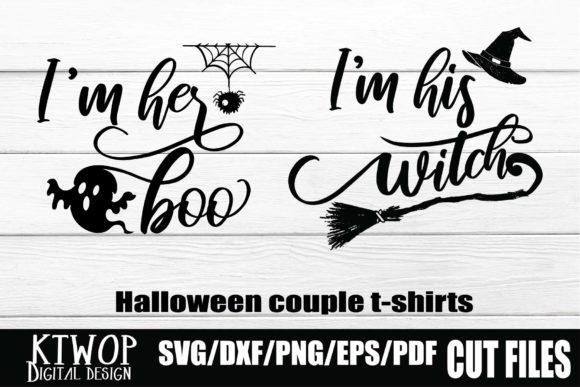 Halloween Couple T-shirts: Graphics & Crafts Asset Review