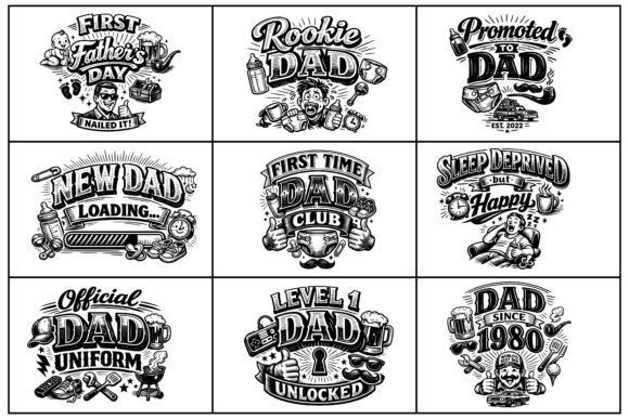 Happy Fathers Day SVG Bundle.V-04: Graphics for Crafts