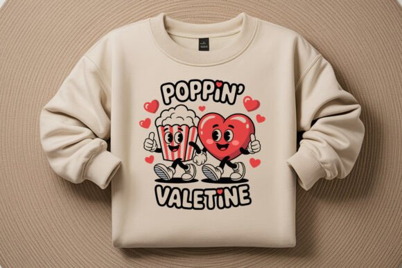 Heart Popcorn Valentine T Shirt SVG: Graphics for Crafts & Branding