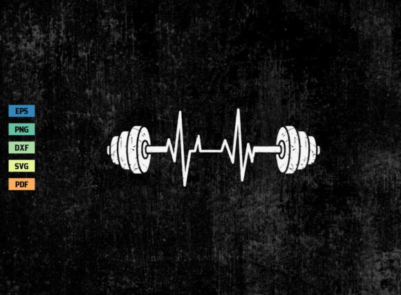 Heartbeat Gym Workout Shirt SVG PNG: Graphics for Crafts & Content