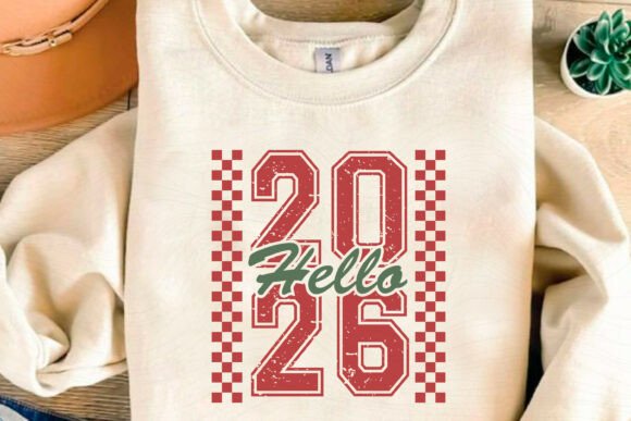 Hello 2026 New Year SVG PNG Graphics for Crafts