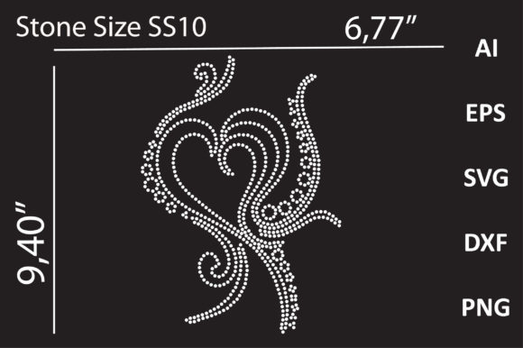 LOVE Rhinestone Template Design: Graphics & T-Shirt Designs