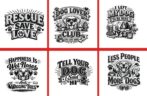 Pets DOG T-shirt Design SVG Bundle – Graphics for Crafts