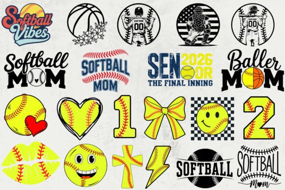 Softball Team SVG Bundle: Graphics for Crafts & Branding