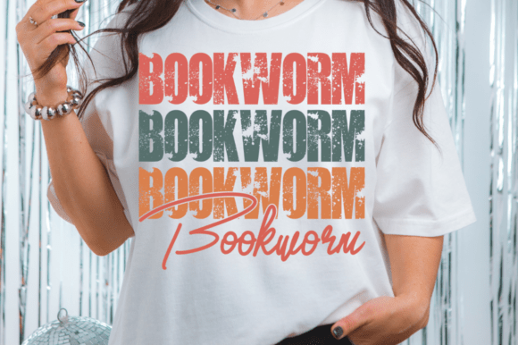 Varsity Bookworm SVG PNG Shirt Design for Crafts & Graphics